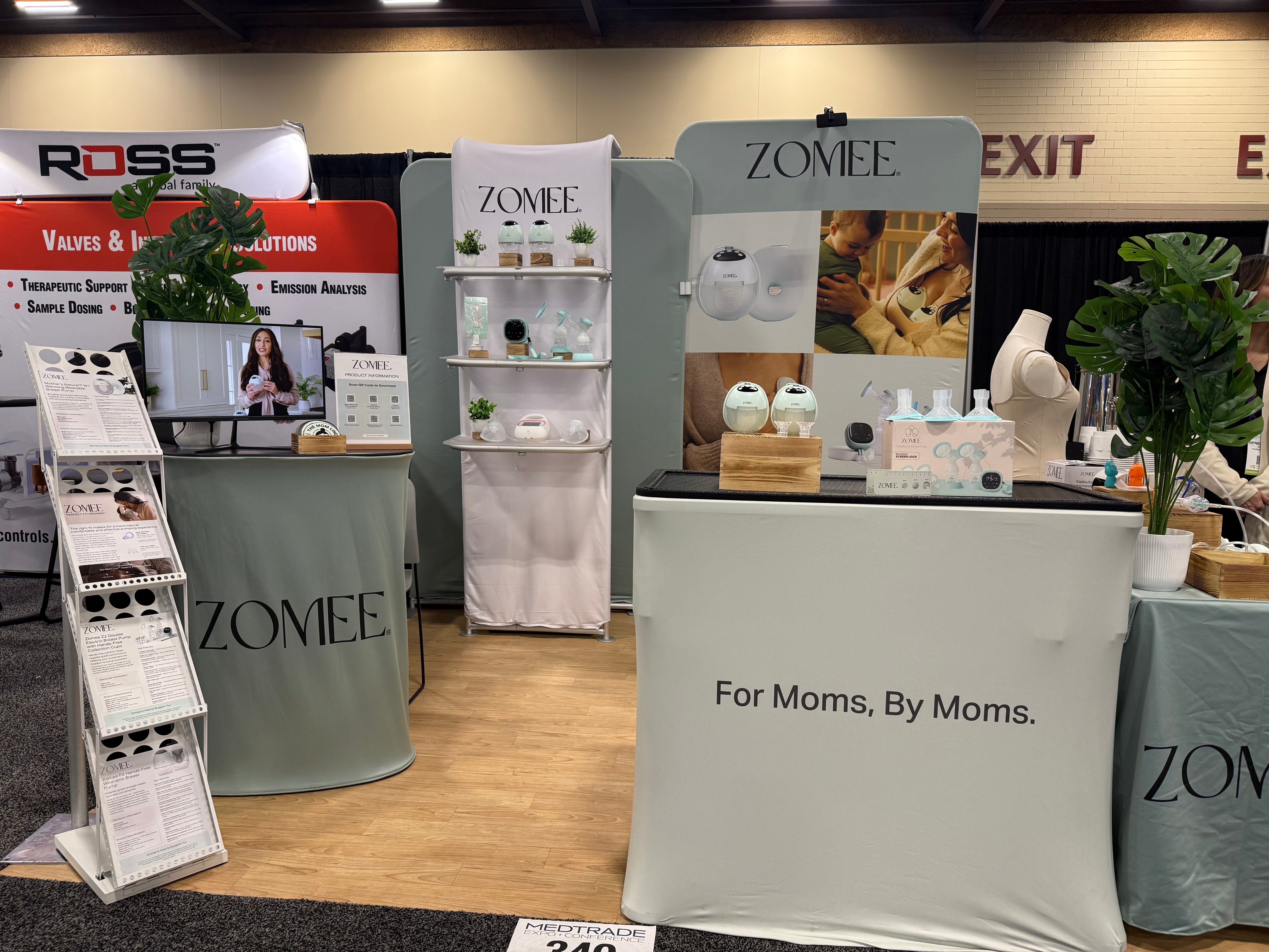 MedTrade Zomee Breast Pumps booth and display