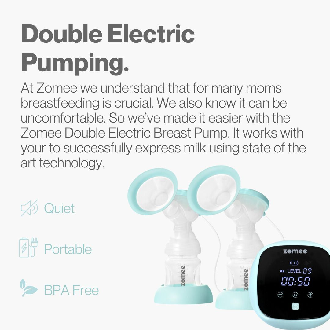 Z1 Rechargeable Double Electric Breast Pump - Zomee Breast Pumps