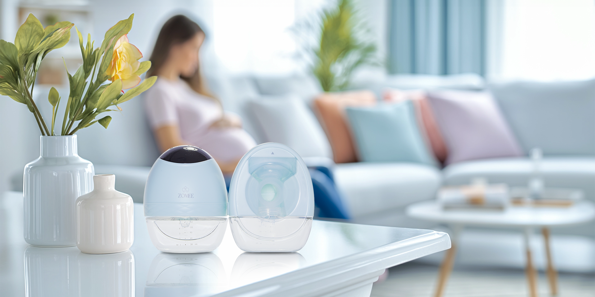 The Zomee Fit Hands-free Breast Pump provides unmatched pumping comfort