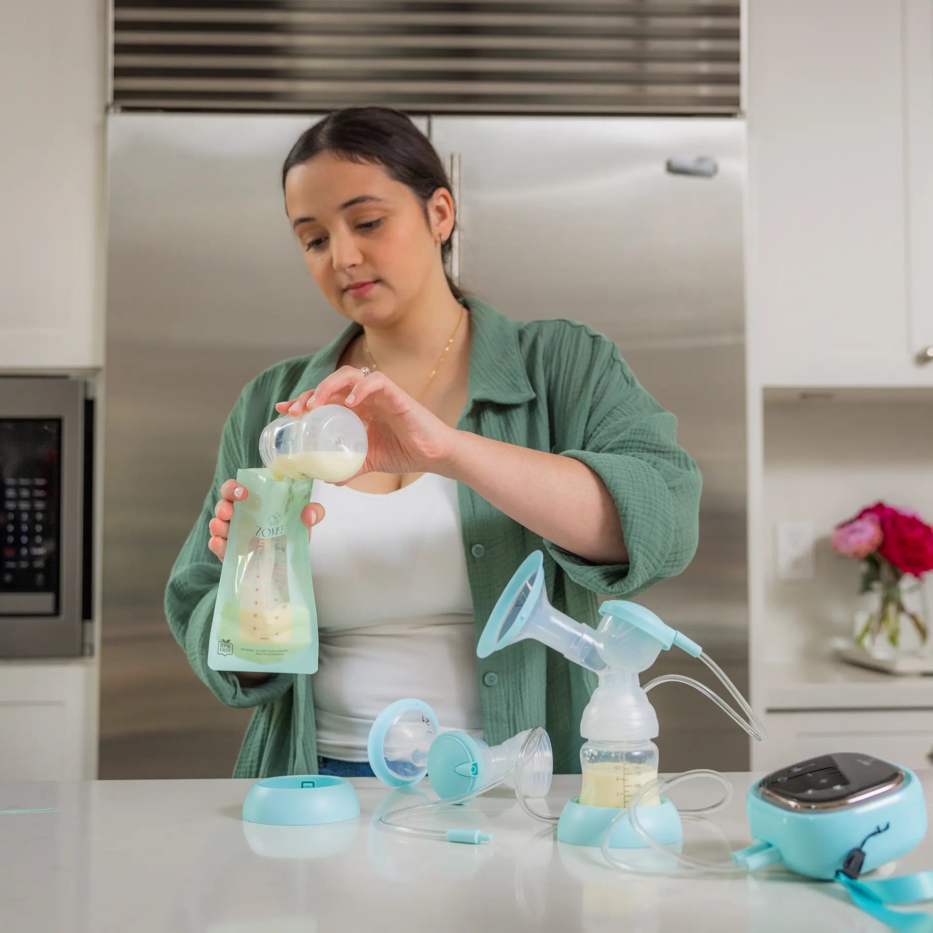 Zomee Dual Breast Pump Starter Bundle