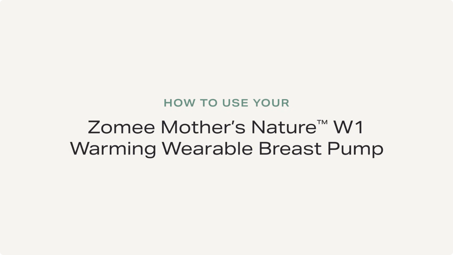 How To Use Your Zomee Mother's Nature™ W1 Warming Wearable Breast Pump