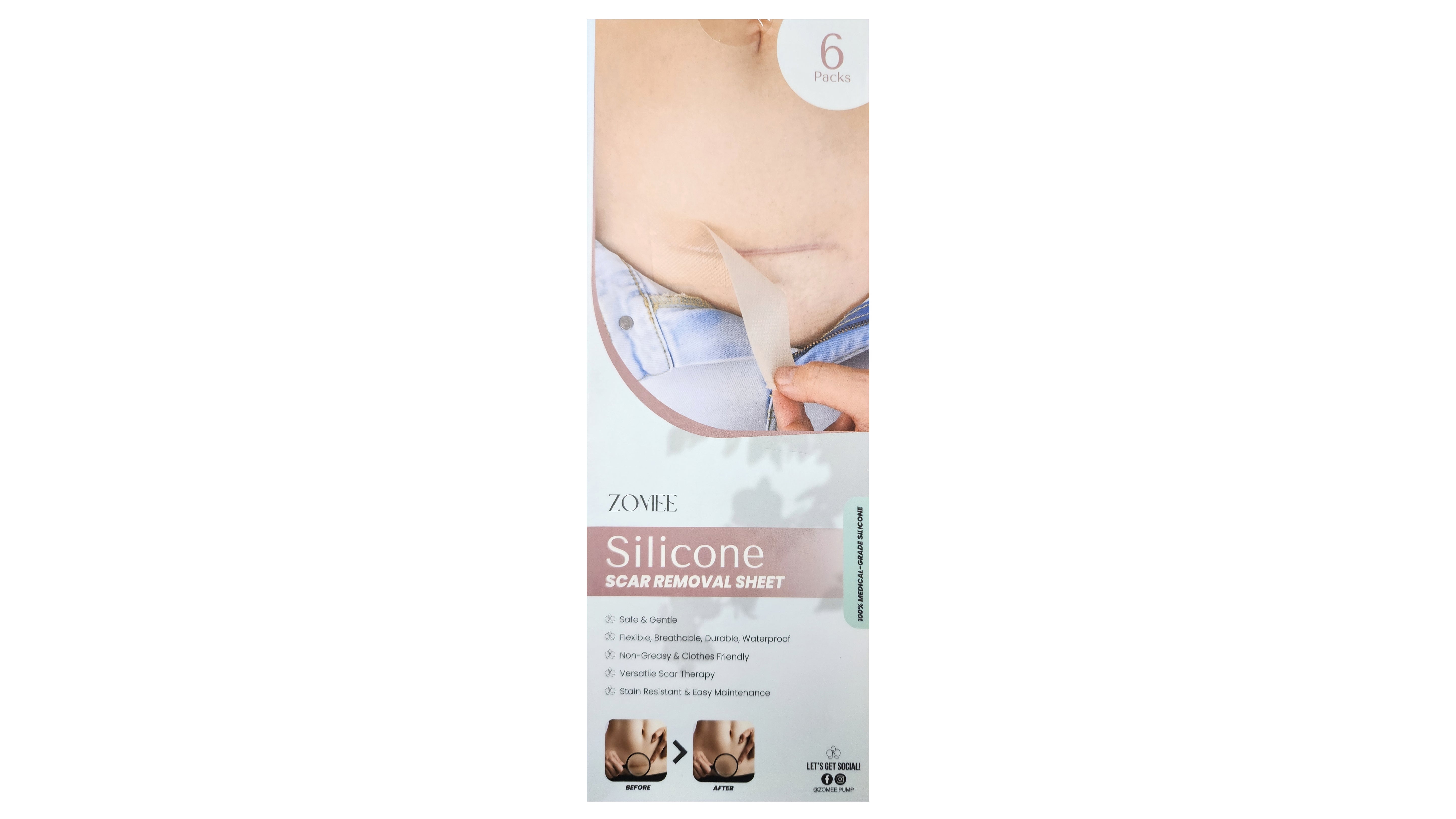 Silicone Scar Removal Sheet - Zomee Breast Pumps