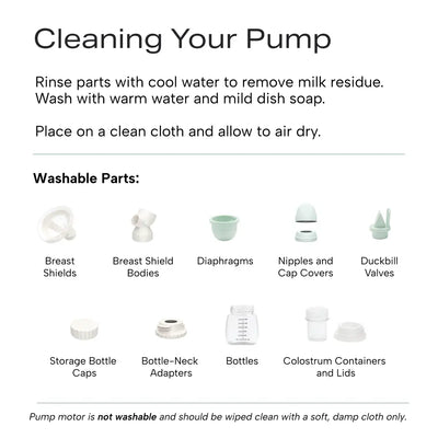 Infographic on how to clean your pump parts