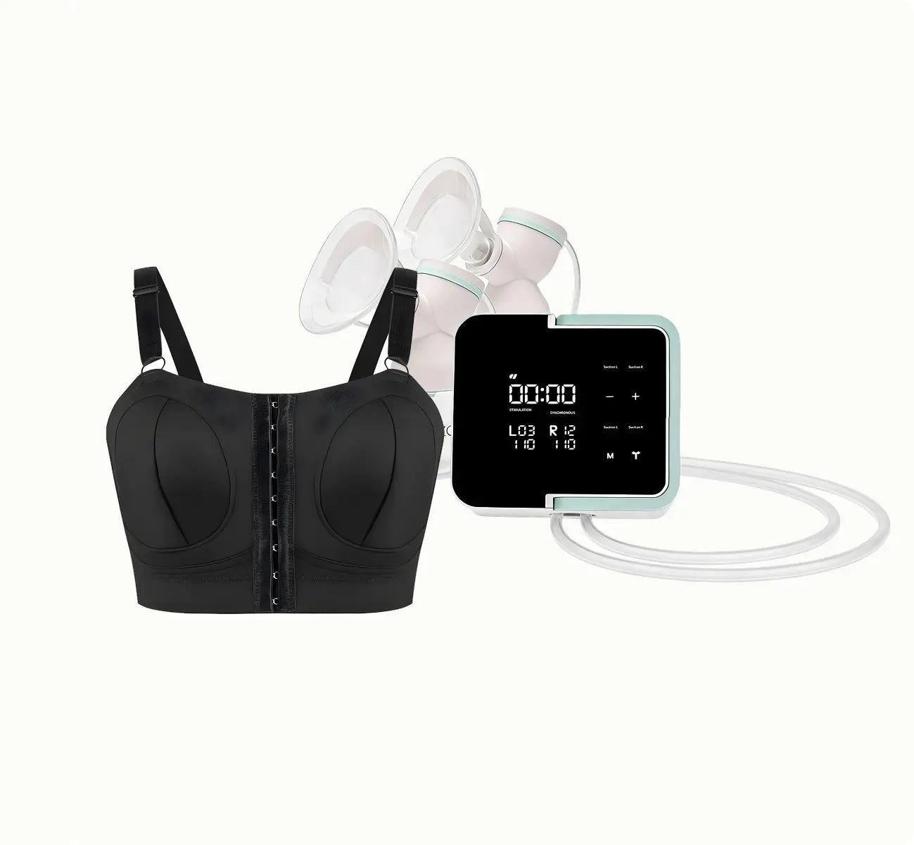 The Mother’s Nature H1 Hospital Grade, Dual-Motor Breast Pump with Black Pumping Bra 