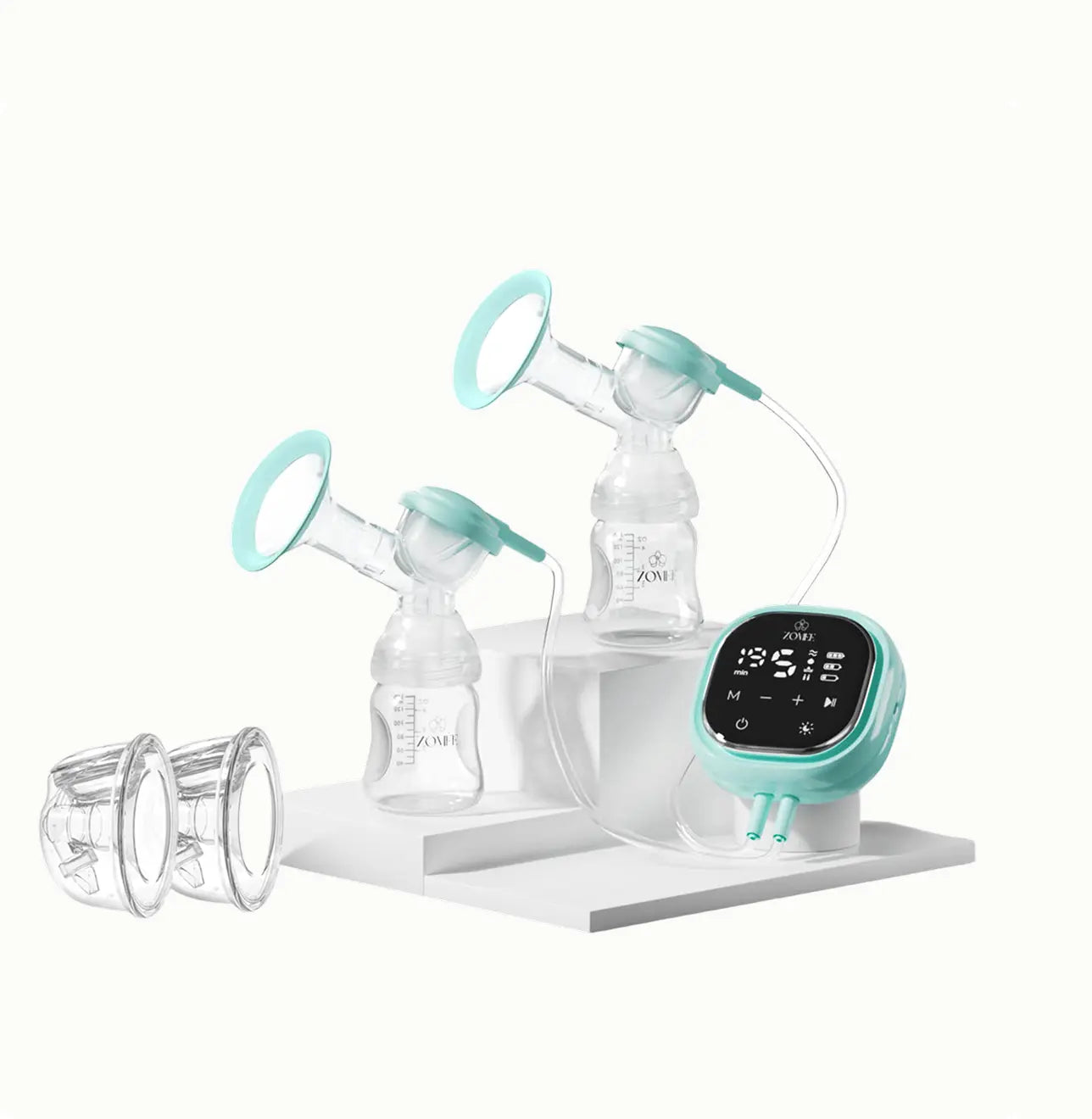 Zomee Z2 breast pump with collection cups