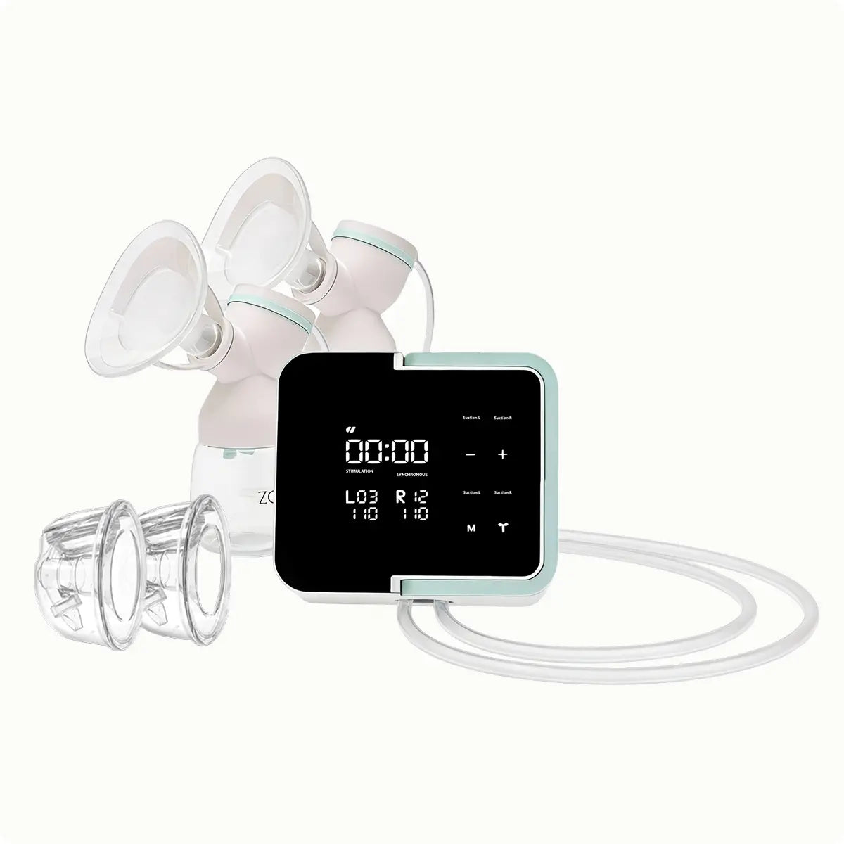 The Mother’s Nature H1 Hospital Grade, Dual-Motor Breast Pump with collection cups