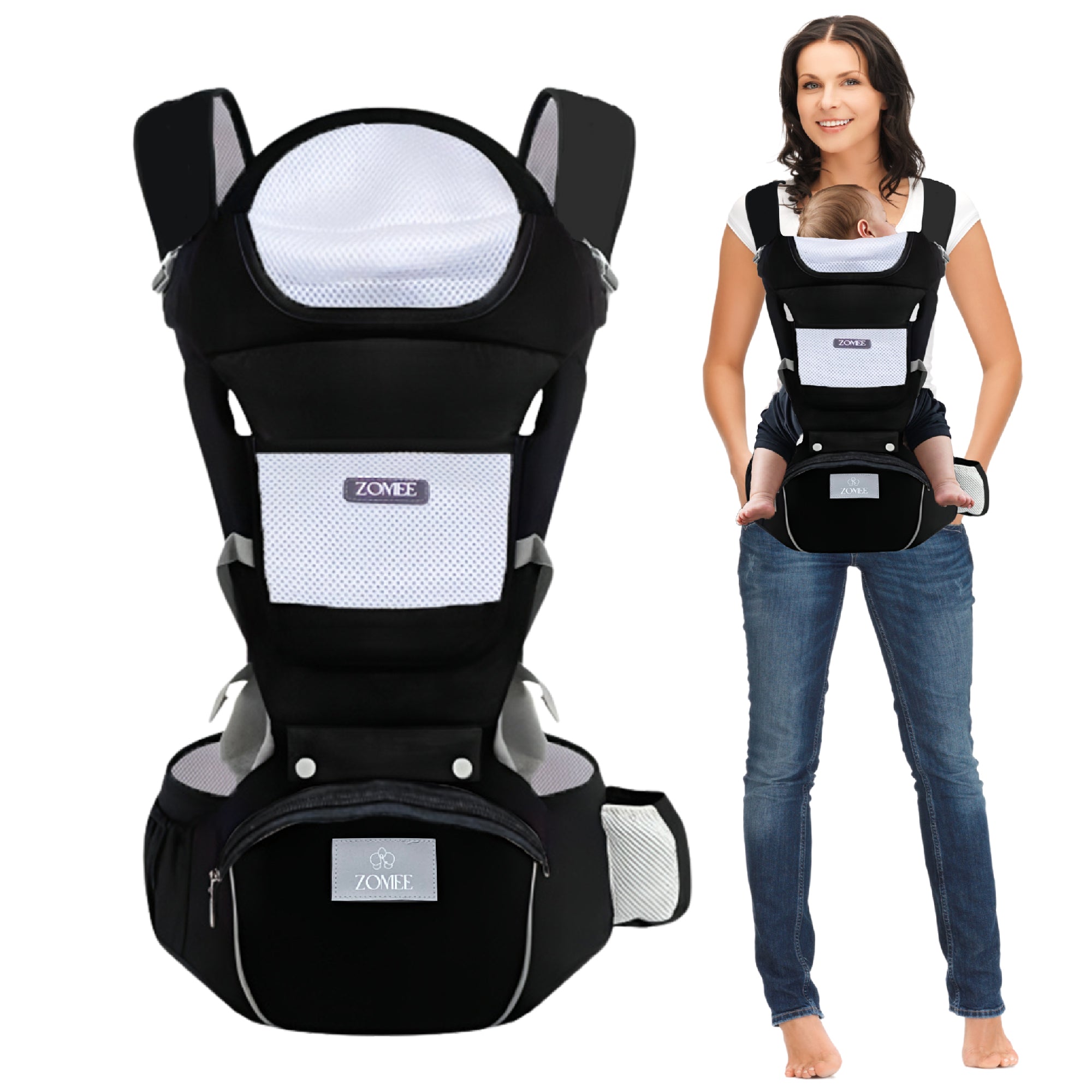 Baby Carrier with Hip Seat