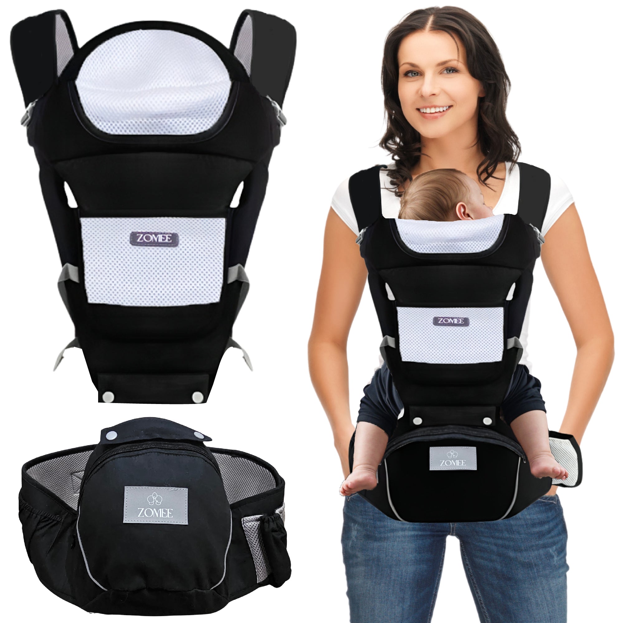 Baby Carrier with Hip Seat