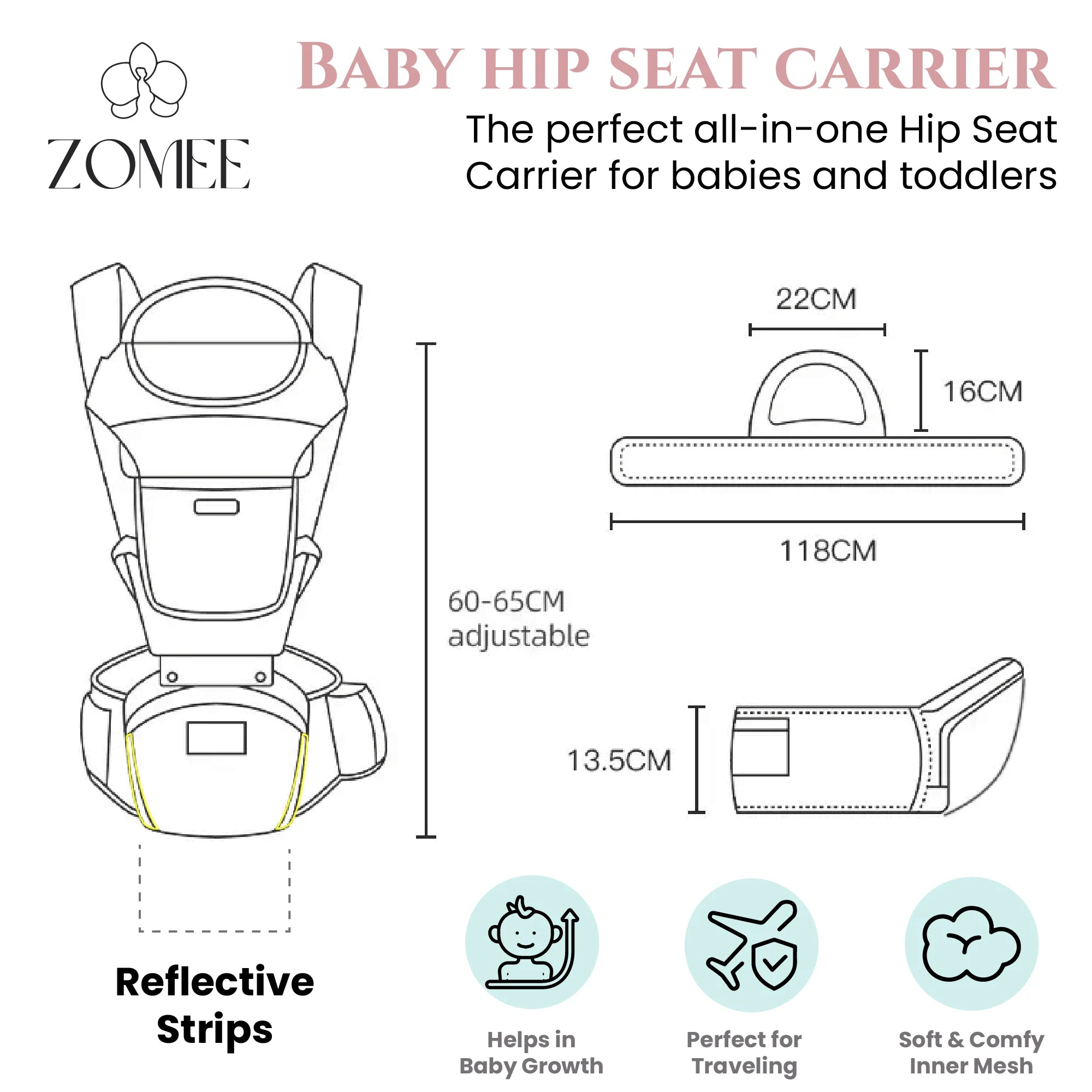 Baby Carrier with Hip Seat