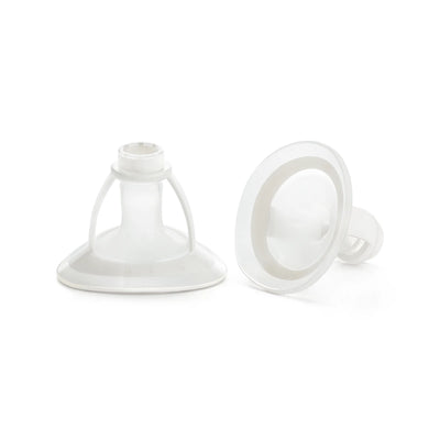 Two of the Mother’s Nature H1 Breast Pump Flanges
