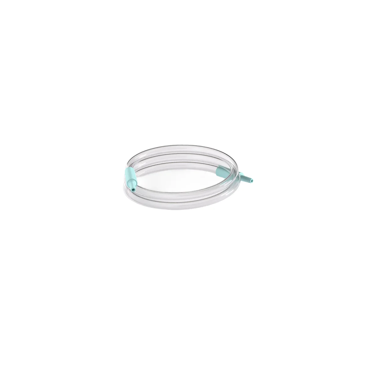 Overhead angle of the Zomee Z2 BPA-free flexible breast pump tube