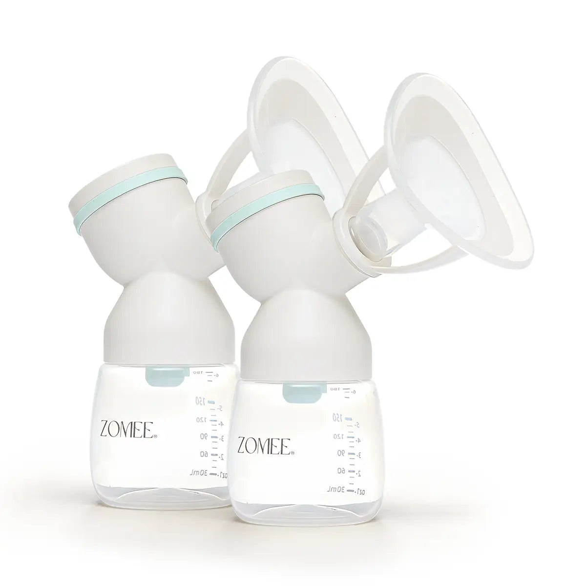 a pair of two mothers nature replacement breast shields side by side 