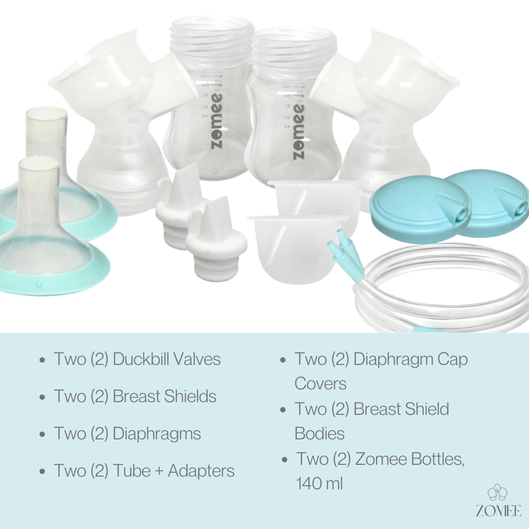 Z2 Breast Shield Kit For Double Pumping (Set of 2) - Zomee Breast Pumps