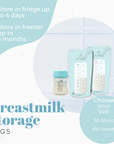 Sacs de conservation du lait New Design - Pompes à lait Zomee