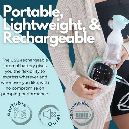 Z2 Pump &  Silicone Hands Free Collection Cups Bundle - Zomee Breast Pumps